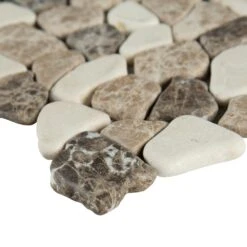 MSI Mix Marble Pebbles 11.42 In. X 11.42 In. X 10mm Textured Marble Mesh-Mounted Mosaic Tile (9.1 Sq. Ft. / Case) -Discount Flooring Store f740581c6566c464c0cc42d54dc063ba 1800x1800
