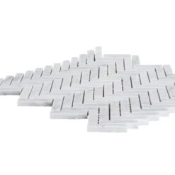 Jeffrey Court Jet Stream White Herringbone 10 In. X 11 In. X 8 Mm Honed Marble Stone Mosaic Wall/Floor Tile -Discount Flooring Store f76384f24498be249fd164444b0eff30 1800x1800