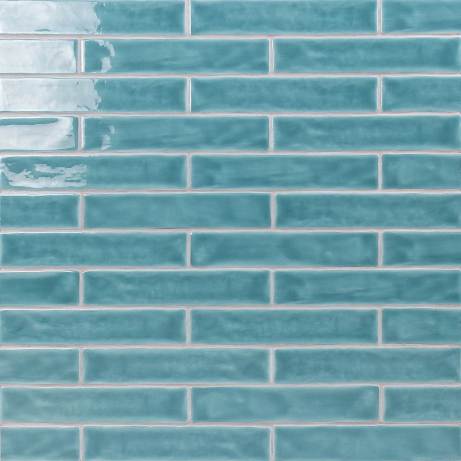 Brookline Turquoise 2 In. X 10 In. Polished Ceramic Subway Wall Tile (40 Pieces / 5.38 Sq. Ft. / Box) 3 Brookline Turquoise 2 In. X 10 In. Polished Ceramic Subway Wall Tile (40 Pieces / 5.38 Sq. Ft. / Box)