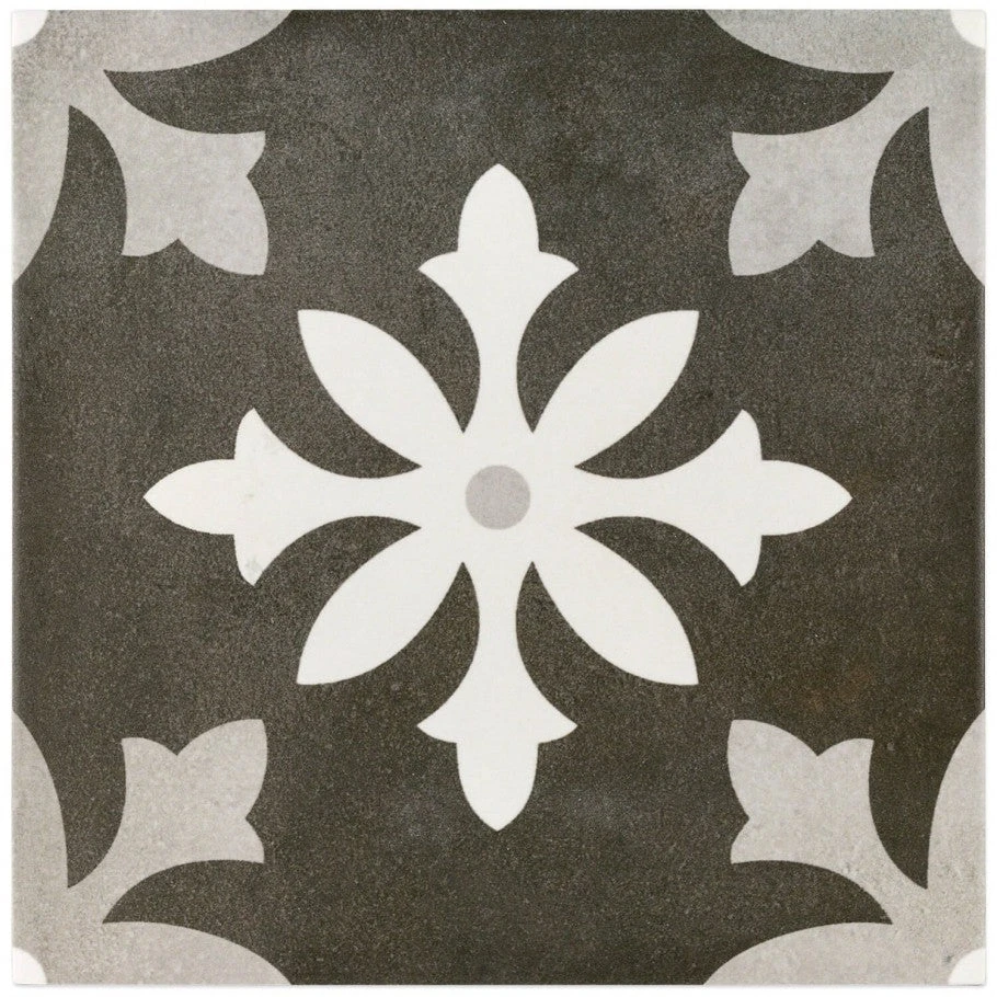 Picasso Nero 9x9 Glazed Porcelain Tile 6 Picasso Nero 9x9 Glazed Porcelain Tile - Image 4