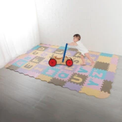 Baby Play Mat With Fence Interlocking Foam Floor Tiles With Crawling Mat