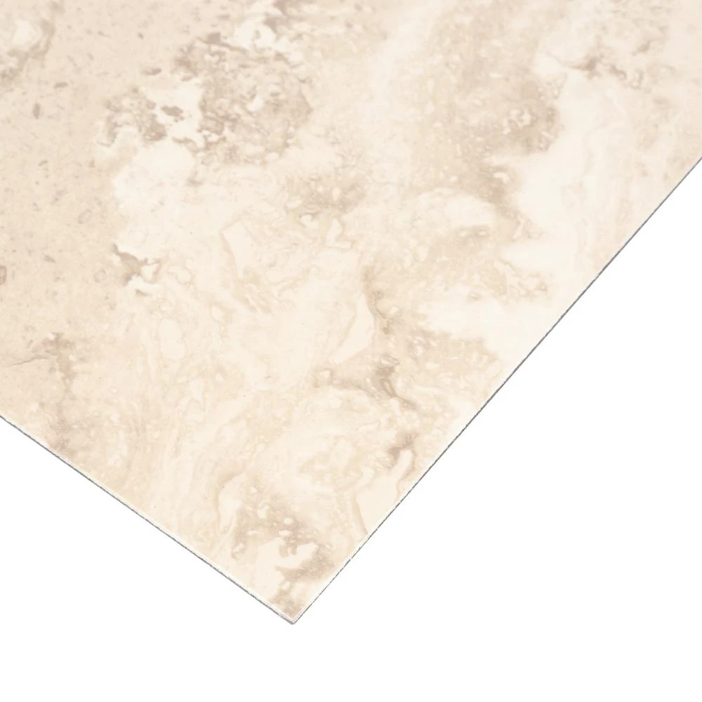 TrafficMASTER Groutable 18 In. X 18 In. Light Travertine Peel And Stick Vinyl Tile (36 Sq. Ft. / Case) 5 TrafficMASTER Groutable 18 In. X 18 In. Light Travertine Peel And Stick Vinyl Tile (36 Sq. Ft. / Case) - Image 3